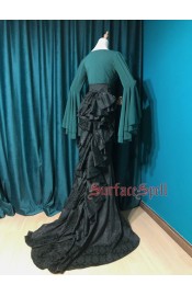 Surface Spell Gothic Nyx Fishtail Long Tail Skirt(Full Payment Without Shipping)